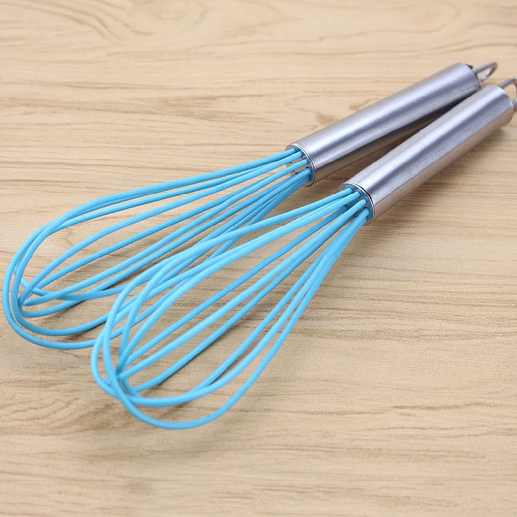 

8in Kitchen Egg Mixer Stainless Steel Manual Mini Egg Whisk Balloon Egg Beater Kitchen Baking Cooking Utensils Accessiores
