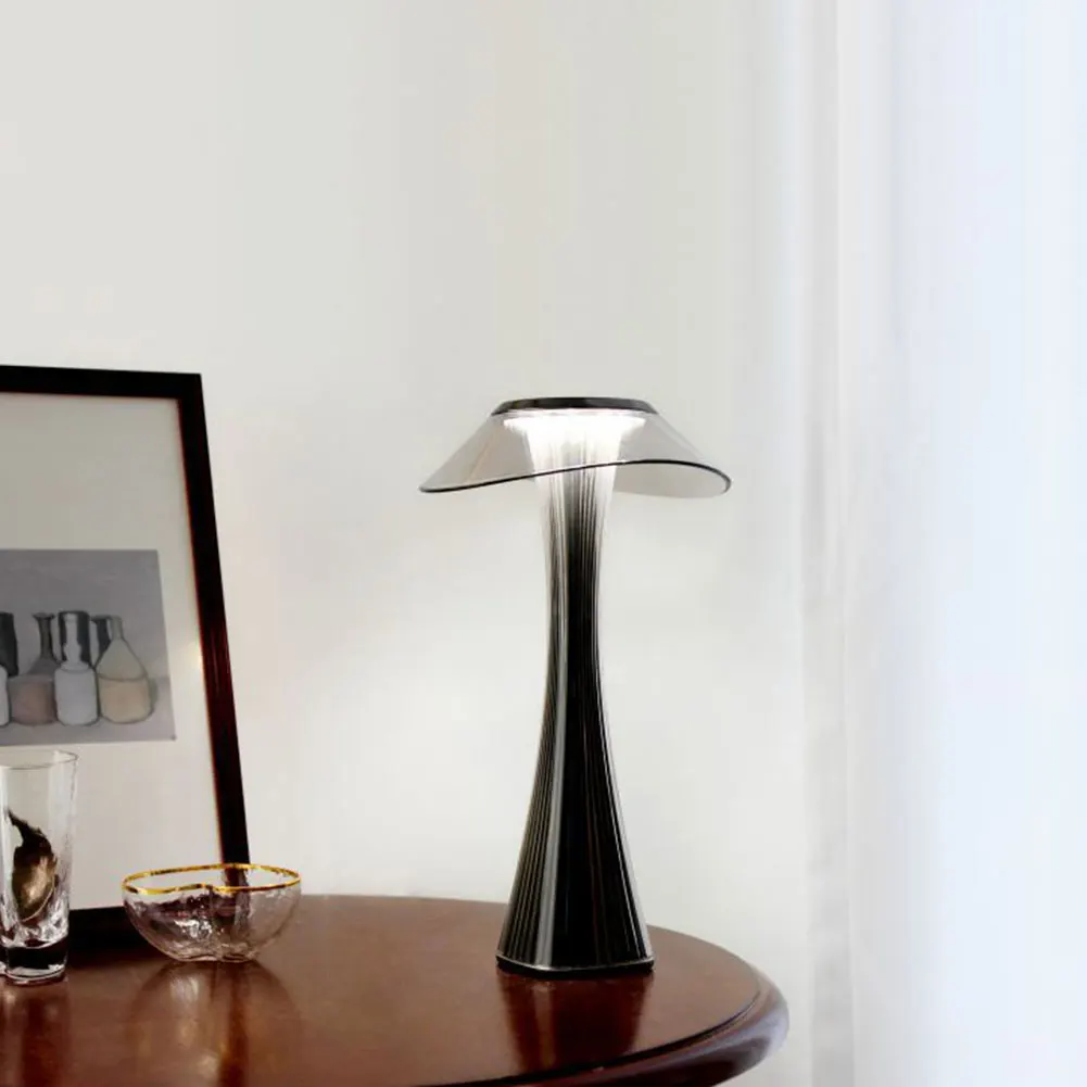 

Современная настольная лампа, гибкий портативный светодиодный ночник для чтения и учебы, с зарядкой через USB, прикроватный светильник с тон...