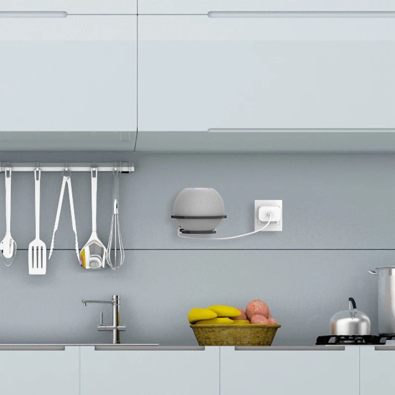 Wall Mount for Homepod Mini Acrylic Holder Bracket Shelf with Cord Arrangement Accessories | Электроника