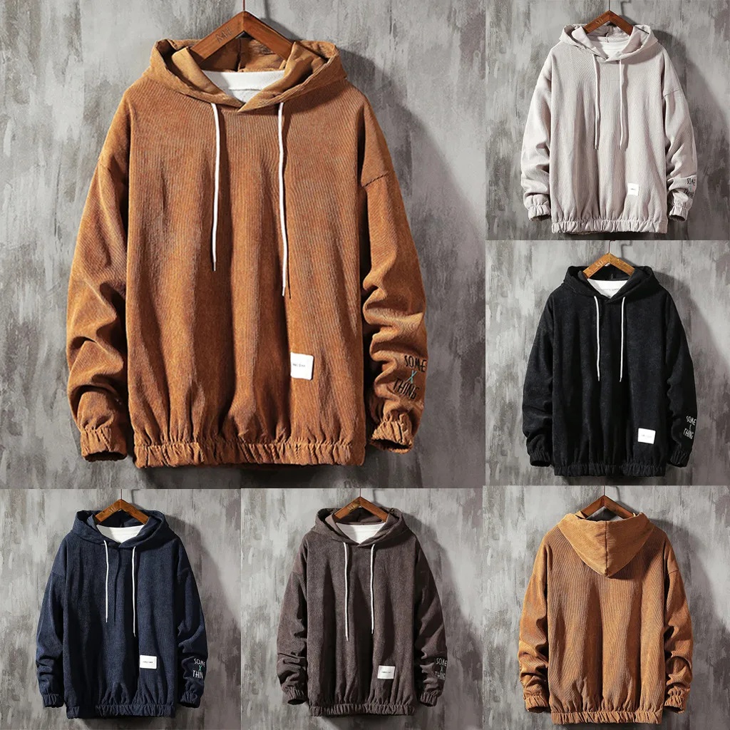 Мужская толстовка с капюшоном повседневный пуловер длинным рукавом в стиле хип