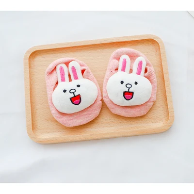 bunny baby sock Детские носки с объемным рисунком для детей от 0 до 12 месяцев хлопковые нескользящие носки для маленьких девочек Skarpetki kids Niemowlak calcetines monster, носки для новорожденных мальчиков - Цвет: bunny baby sock