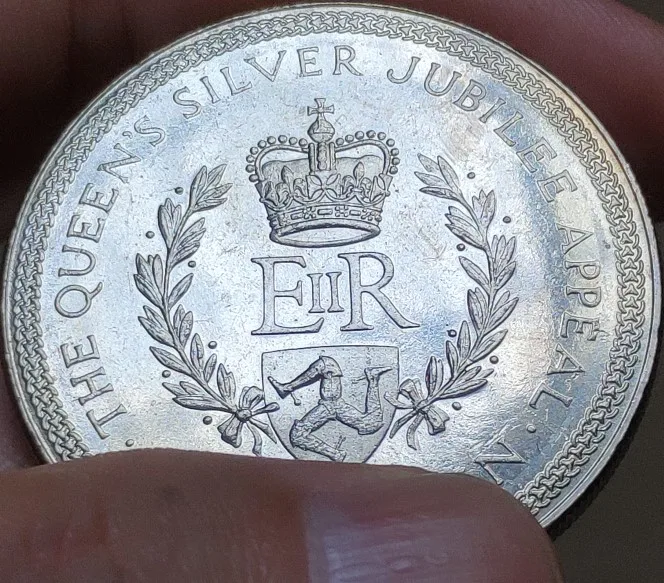 38 мм Isle Of Man 1977, настоящая коморативная монета, оригинальная коллекция
