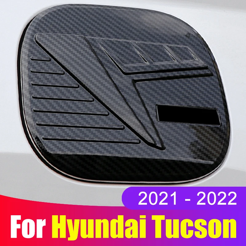 

Carbon Fiber Exterior Car Fuel Tank Pad Gas Oil Cap Cover Sticker Protector For Hyundai Tucson 2021 2022 NX4 Hybrid Accessories