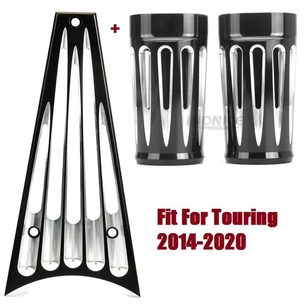 CNC cnc режущая вилка ползунок сапоги крышка рамы Гриль Крышка подходит для harley Road