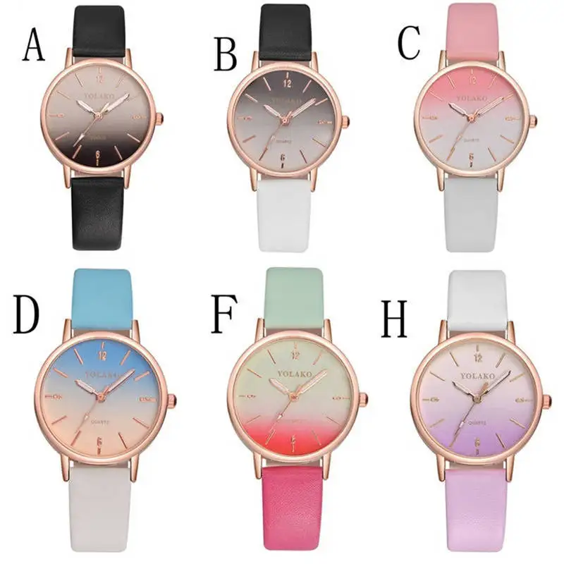 Женские часы YOLAKO модельные с кожаным браслетом модные повседневные деловые