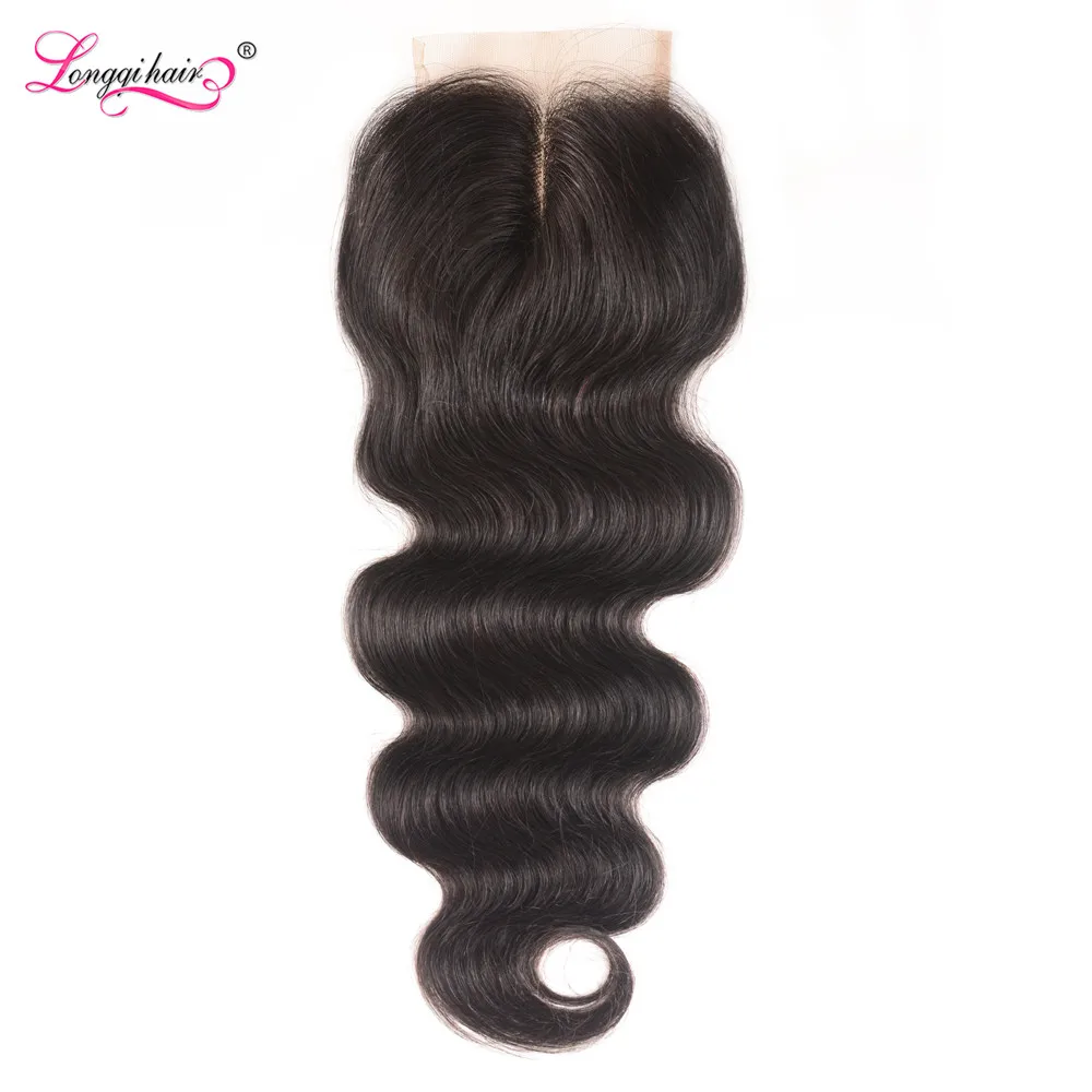 Longqi hair малазийские прямые WaveLace закрытие 4x4 кружева плотность 120% натуральный Цвет Remy человеческие волосы 10-20 дюймов