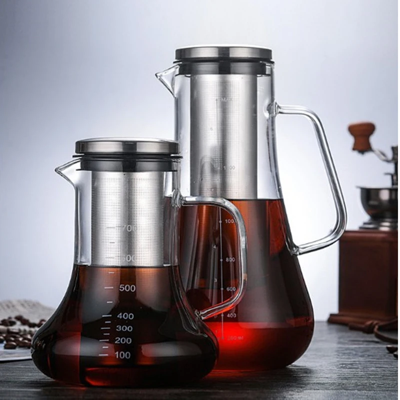 

700ml1200ml Coffee Pots Heat Resistant Glass Coffee Pot Brewer 3Cups Counted Hot Brewer Coffee Pot Barista Percolator