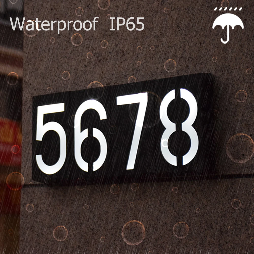 Домашний номер на солнечной батарее дверная табличка адресная наружные фонари