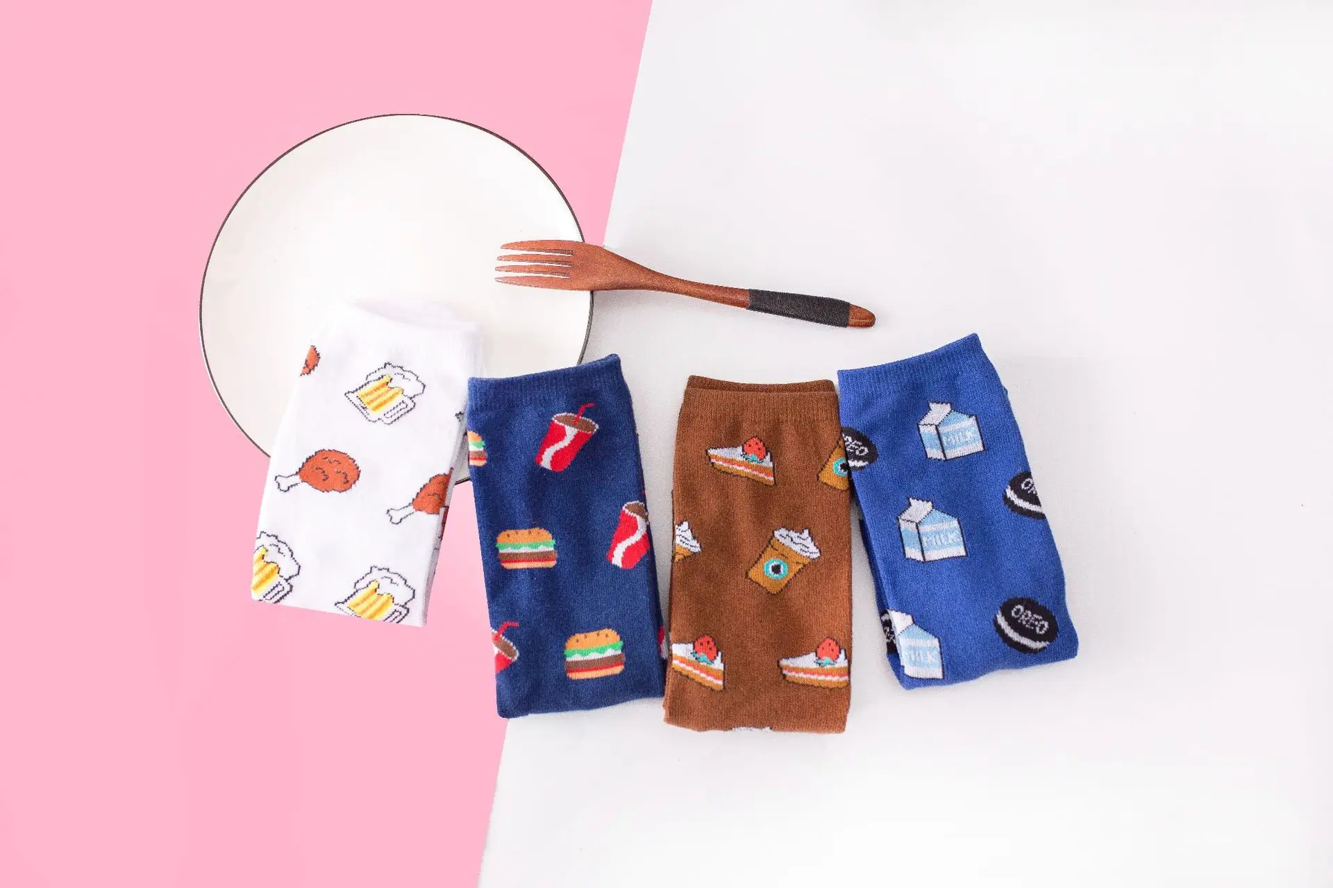 Новые модные женские носки Забавные милые Мультяшные с фруктами бананами