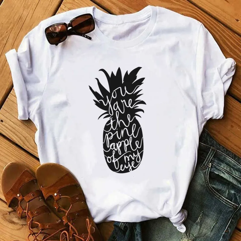 

Pineapple Painting T-shirt Fashion Women Fashion Tee Top Graphic T Shirt Female Tshirt Women Kawaii Camisas Mujer Clothes
