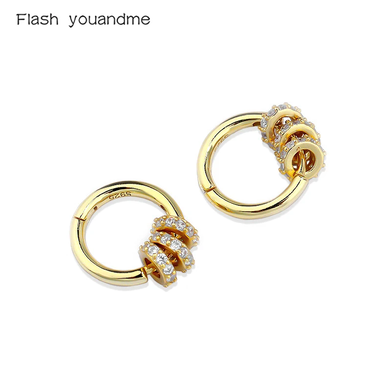 

Hoop Earrings 925 Sterling Silver Earring For Women Personalized Removable Zircon Circle Earings Designer Fashion Earing Jewelry