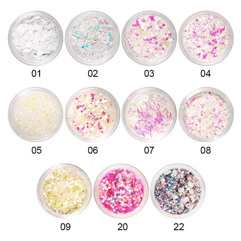 1 коробка блестки для ногтей сверкающие флаки блестящие украшения нерегулярные