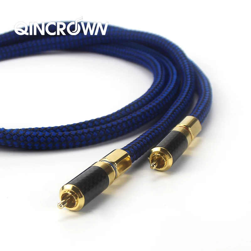 

Hifi Cable 2RCA plateado de alta calidad 6N OFC HIFI RCA macho a macho Cable de Audio