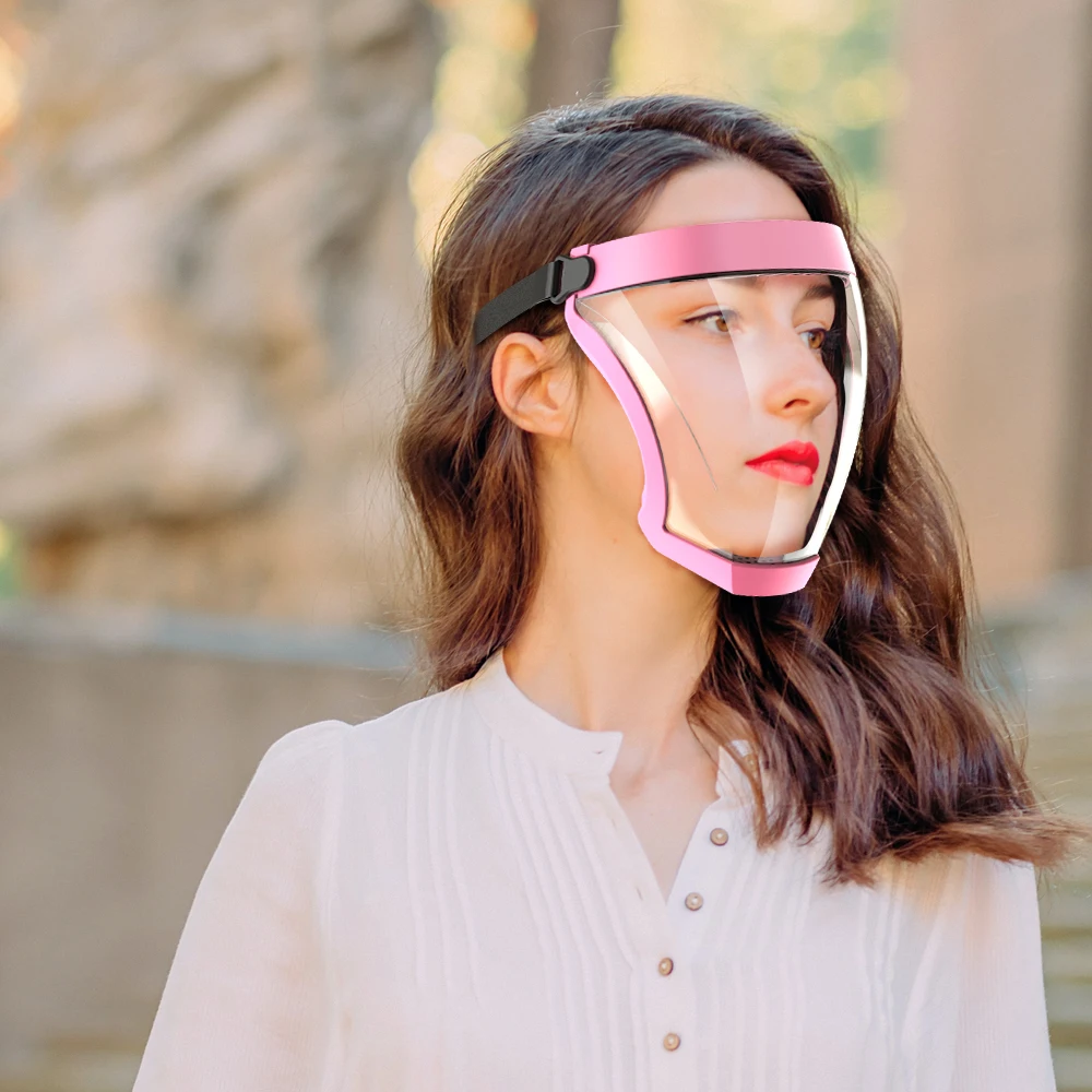 

Washable Cycling Mask Black Reusable Face Mask Protective PE Full Face Shield Mouth Mask For Men Women's 3D Clear Removable