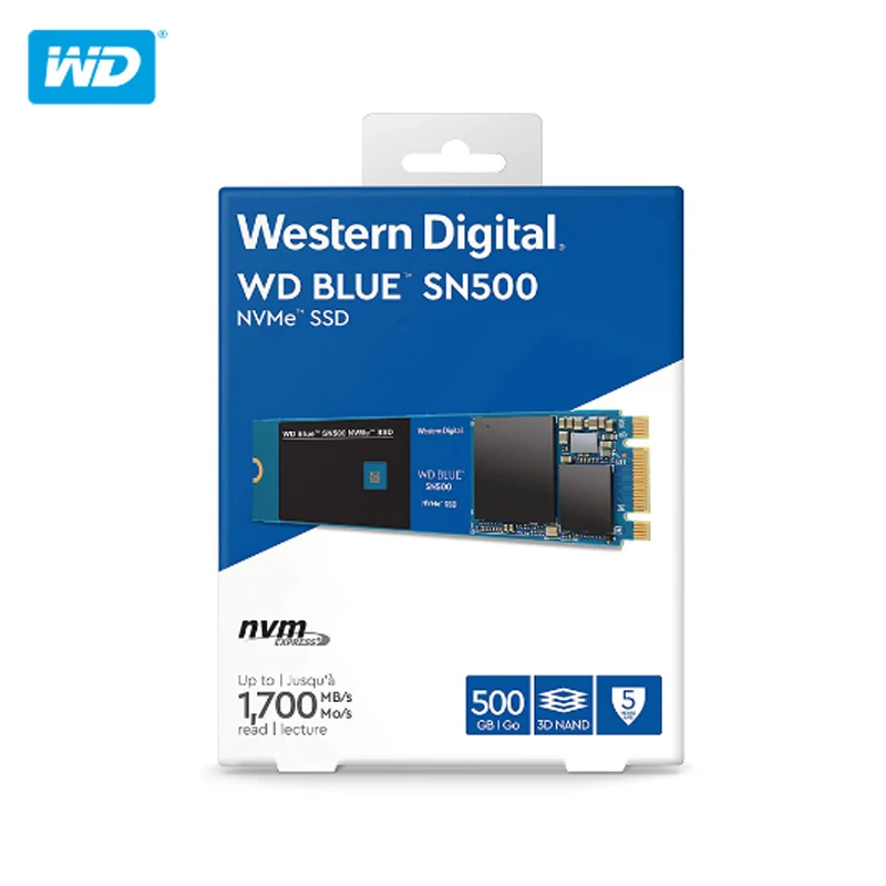 Western Digital WD Blue SN500 SSD накопитель M2 2280 250GB 500GB M.2 NVMe PCIe Gen3 * 2 Внутренний твердотельный