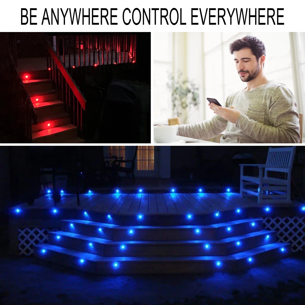 20X61mm 12V RGB RGBW Teresa светодиодный светильник для лестничных колодок с понижающими шаговыми лампами, Водонепроницаемый wifi Bluetooth контроллер с сеткой, таймер, диммер