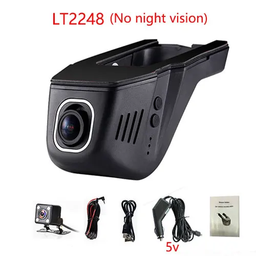 LT2248 Novatek 96655, Автомобильный видеорегистратор, wifi, 1080 P, двойной объектив, автомобильная мини-камера, зеркало заднего вида, ночное видение, регистратор, видеорегистратор, видеокамера - Название цвета: LT2248