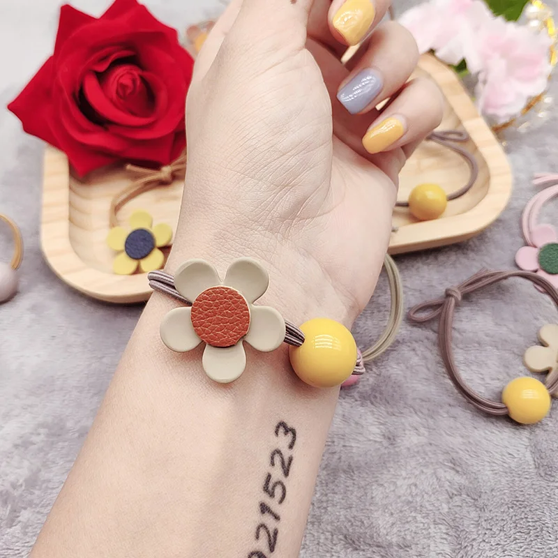 EUHRA 5 цветов лепесток цветок Цветочные эластичные резинки для волос Высокая