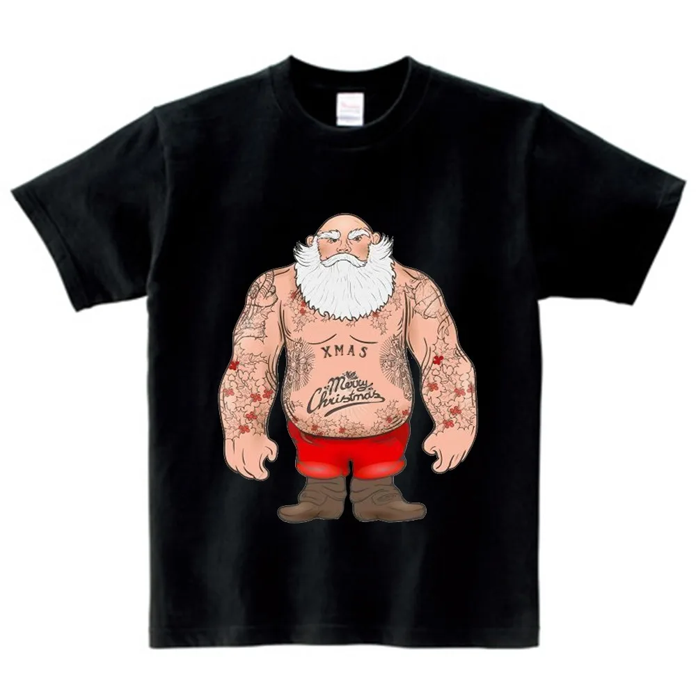 

Cotton Children T-shirt Baby Boy girl Christmas Santa Claus Short Sleeve T shirt Tops t shirt O-Neck tee clothes 2-15year NN