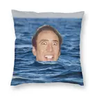 Николас Кейдж в Подушка с видом моря Крышка двухсторонняя печать забавные мем Подушка Чехол для дивана Мода Подушка Чехол украшения