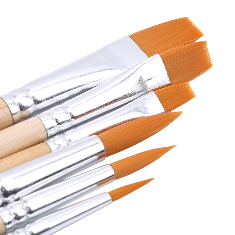 5 шт./компл. нейлоновые волосы деревянной ручкой акварель Краски набор кистей для