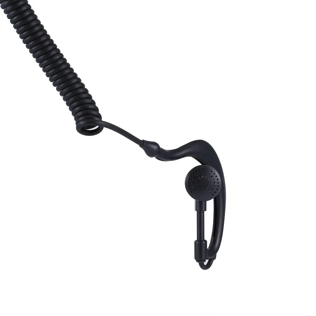 3 5 мм одиночный наушник наушники-Крючки с спиральным кабелем Walkie Talkie гарнитура