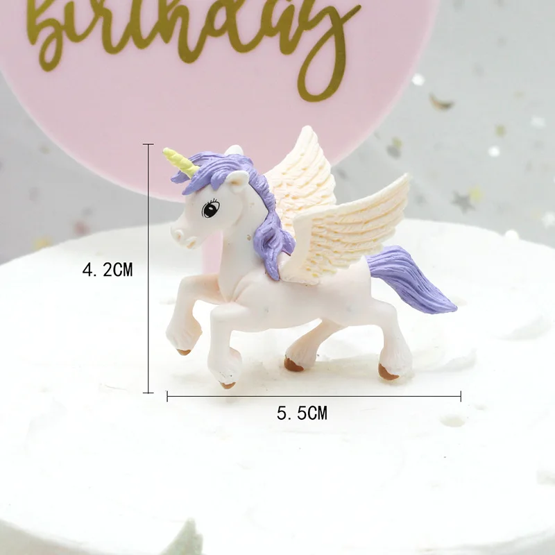 Миниатюрное Радужное украшение для торта флаг единорога Пегас единорог вечерние