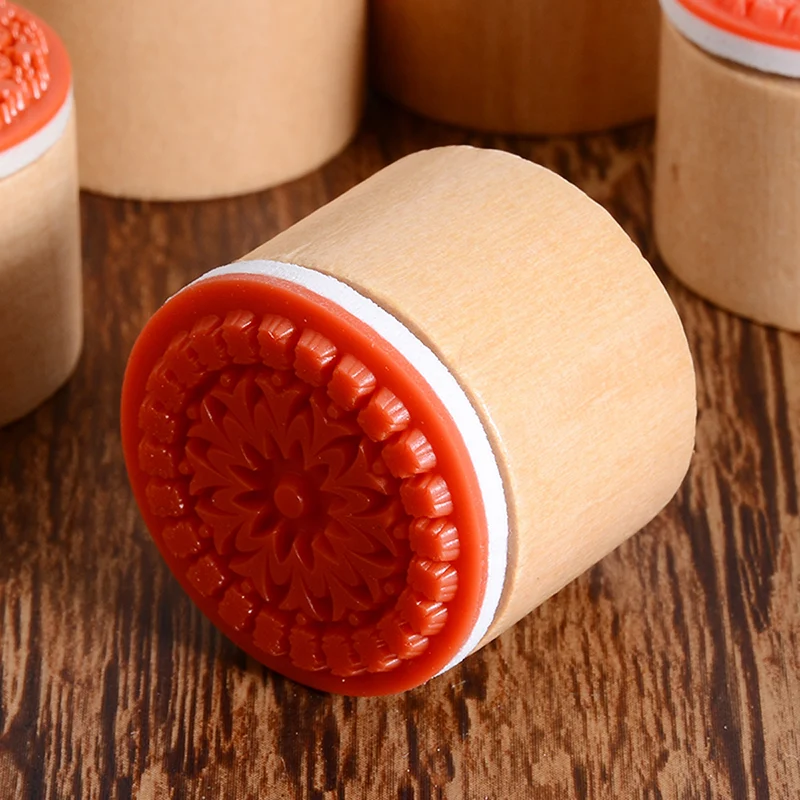 6 шт. цветочные деревянные штампы