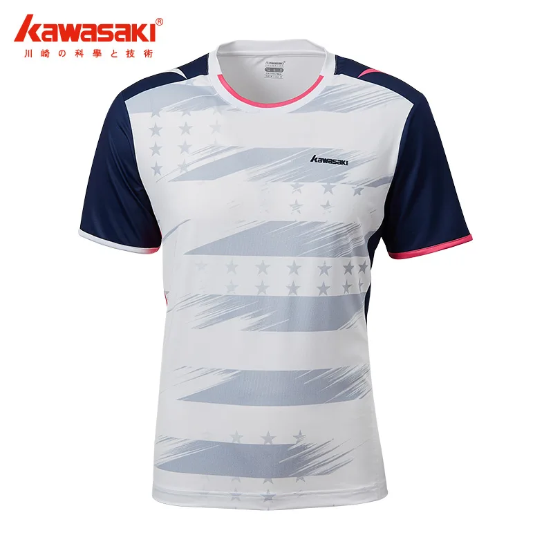 

Kawasaki Breathable Badminton T-Shirt Short-Sleeve Training Tennis T-Shirts For Men Sportswear ST-Q1306