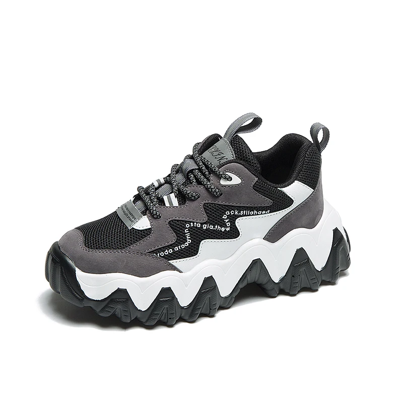 Fujin/зимние женские кроссовки на платформе с круглым носком Плюшевые теплые