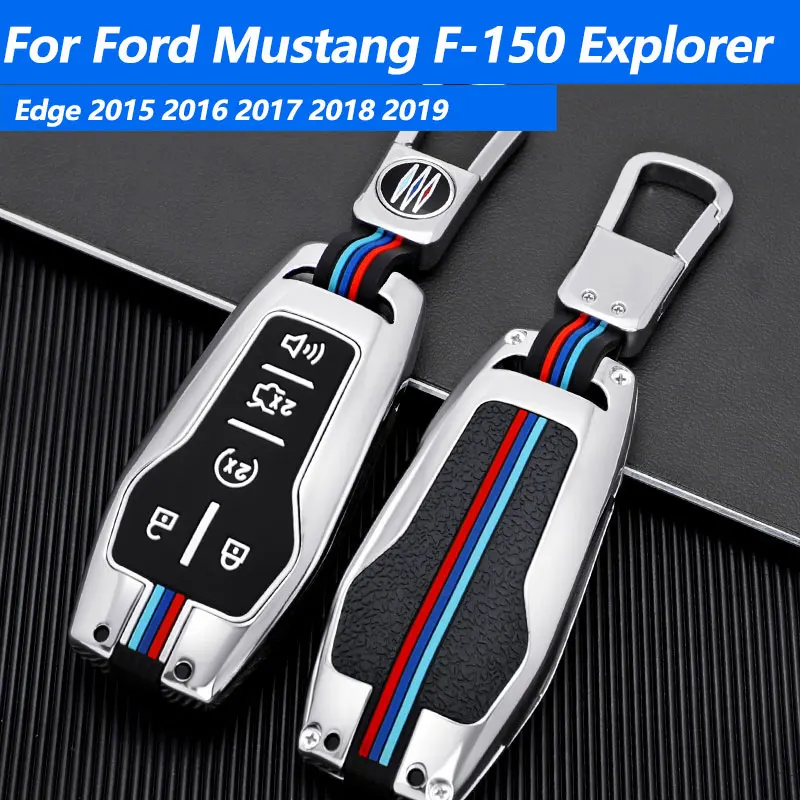 

For Ford Fusion Mondeo Mustang F-150 Explorer Edge 2015-2019 Car Remote Keychain Protective Shell Auto Key Case Accessories
