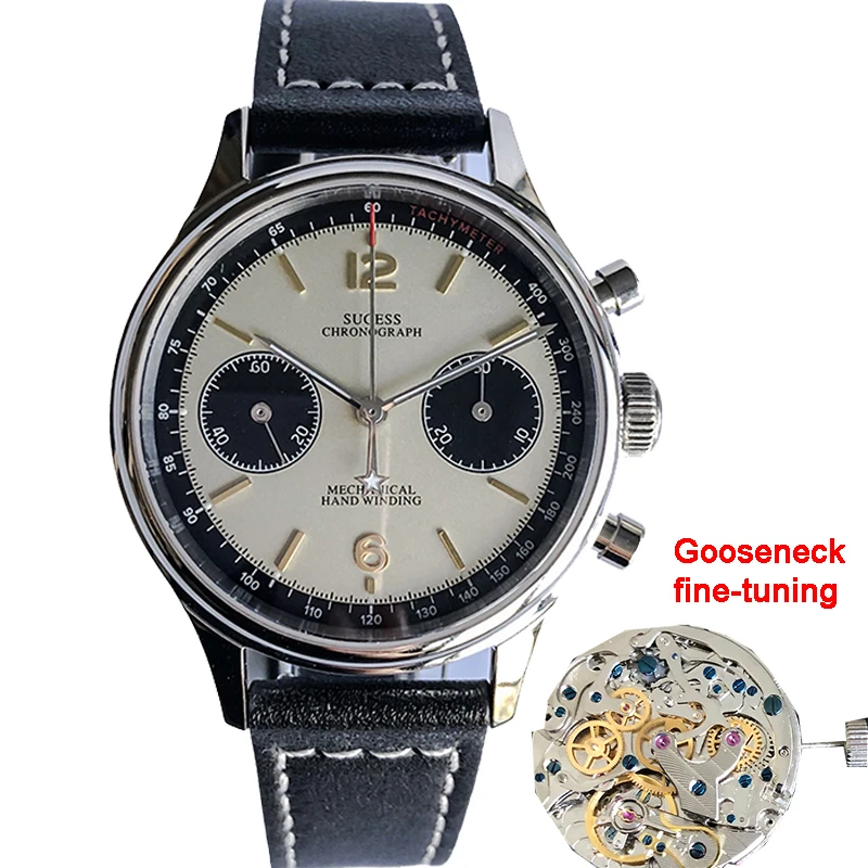 Панда Чайка движение st1901Chronograph Мужские механические наручные часы сапфир 1963