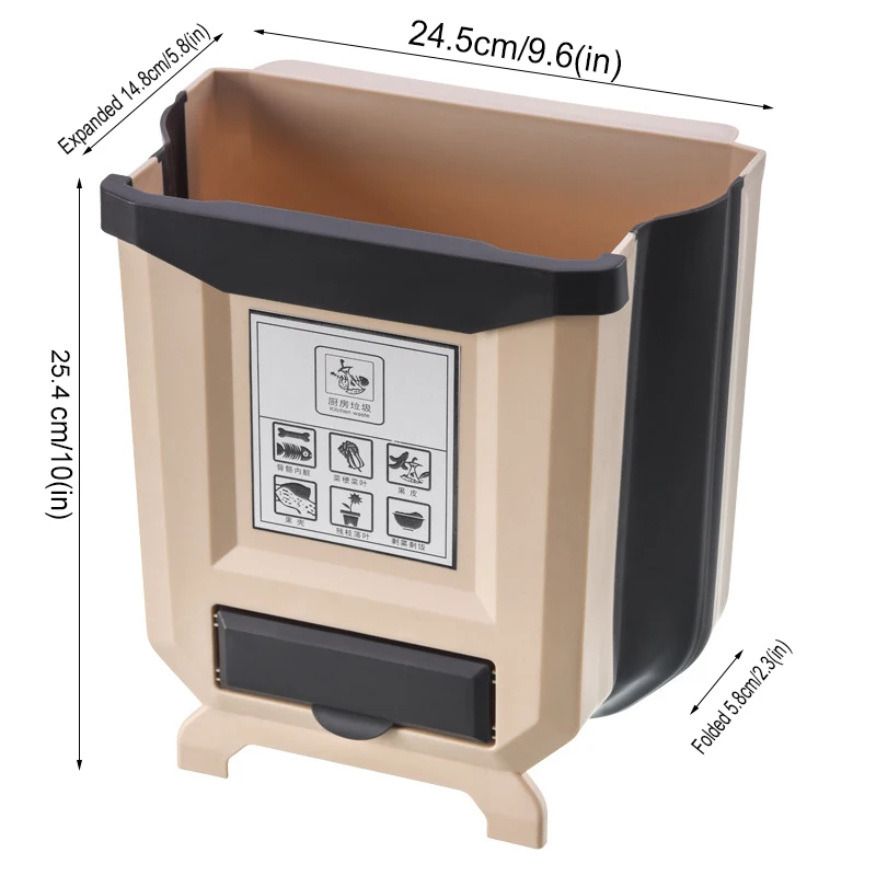 Кухонное складное мусорное ведро с фильтром для раковины складные подвесные