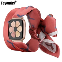 toyouths scarf strap for fibit versa band women fashion scarf sport stylish replacement wristband strap for fitbit versa 2