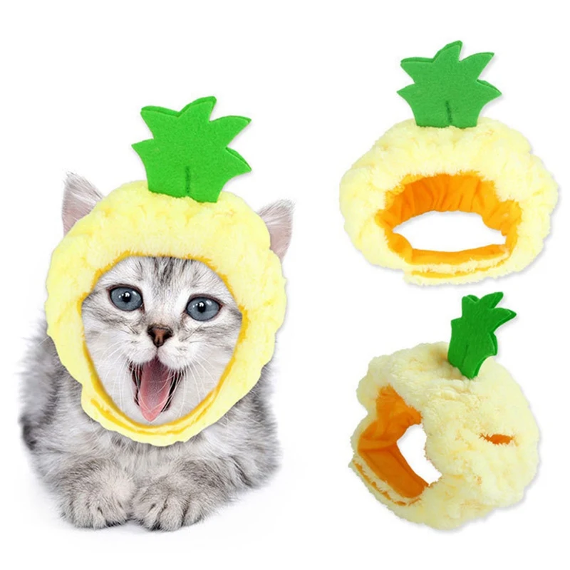

Fashion Cute Pet Dogs Hats Winter Warm Cotton Pet Dog Cat Funny Fruit Pineapple Shape Hat For Dogs Puppy Pet Accessories