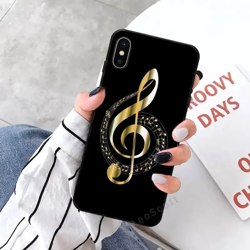 

Music notes Phone Cases for iPhone 11 12 mini pro XS MAX 8 7 6 6S Plus X 5S SE 2020 XR