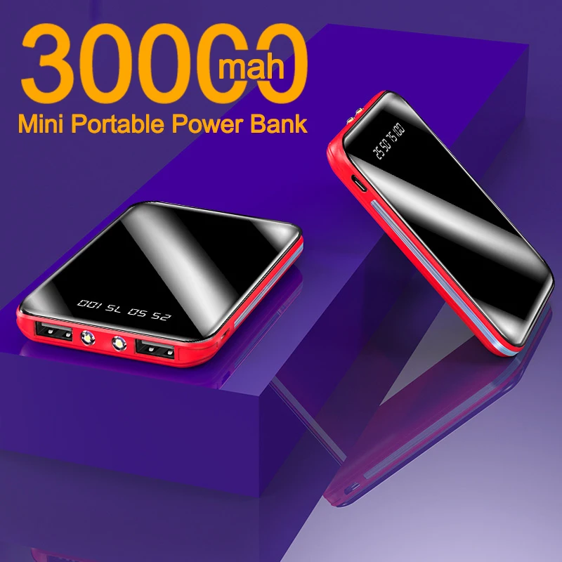 30000mAh внешний аккумулятор Мини Портативный USB телефон зарядное устройство