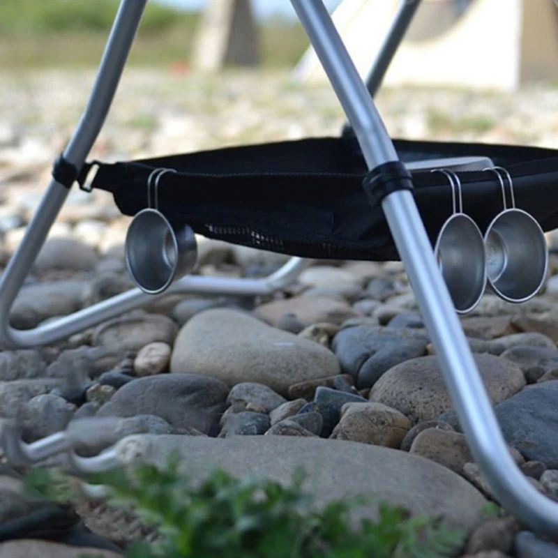 Portable Outdoor Folding Table Storage Hanging Net Bag Basket Picnic Rack Camping Organizer Bag—S | Спорт и развлечения