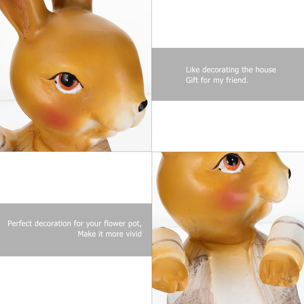 

2pcs Home Rabbit Decoration Gardening Miniature Climbing Rabbit Ornament