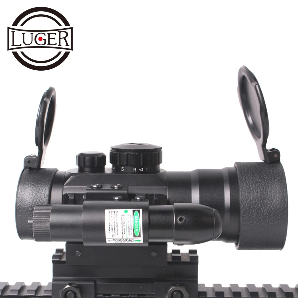 Тактический Оптический прицел LUGER с красной точкой красным лазером