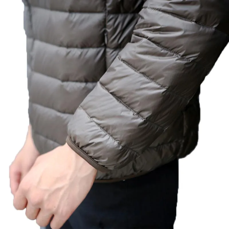 Куртка мужская короткая зимняя с воротником-стойкой приталенный пуховик