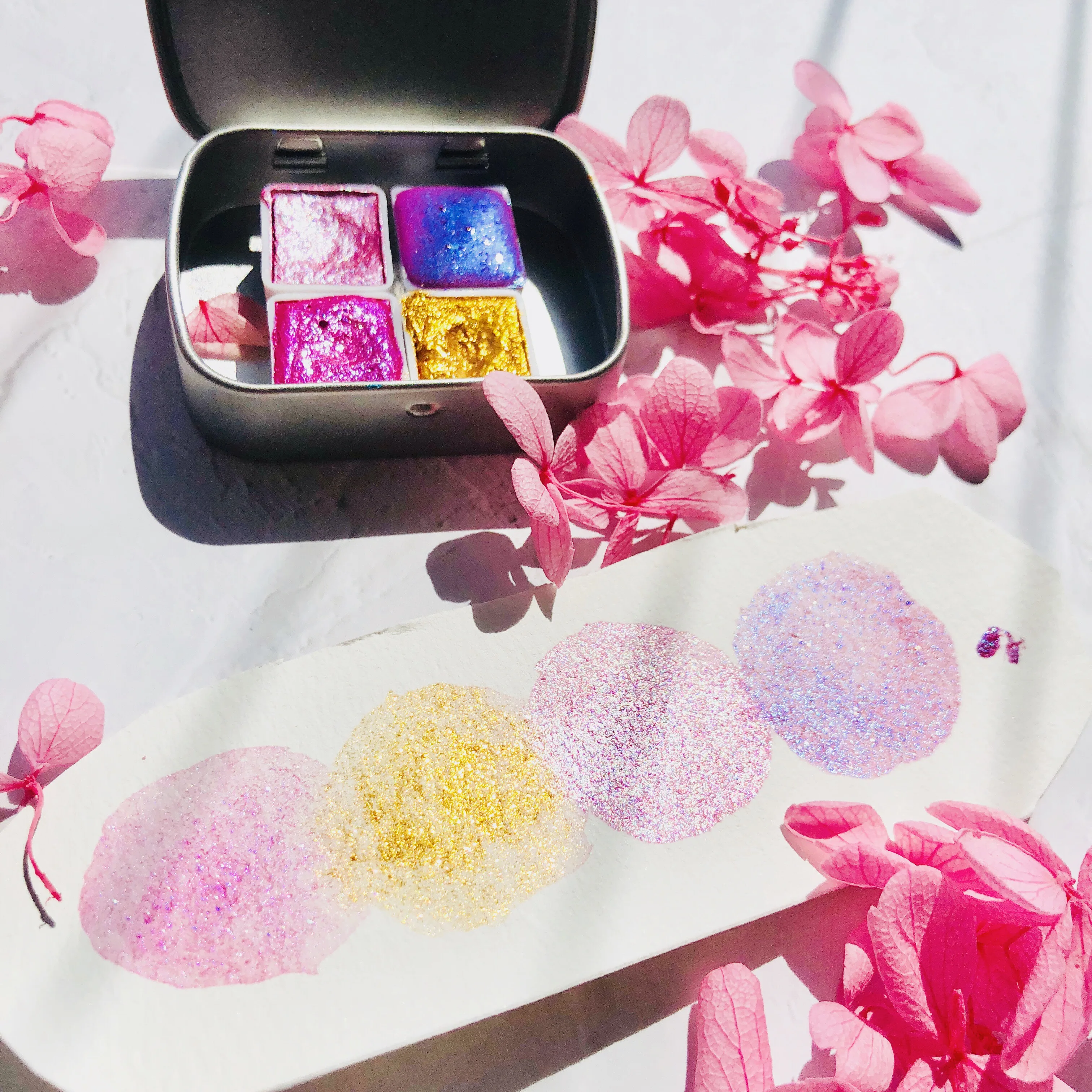 Ограниченная ручная работа однотонные акварельные краски в наборе цветущая вишня цвет воды Bricolage Diy Art aquarella