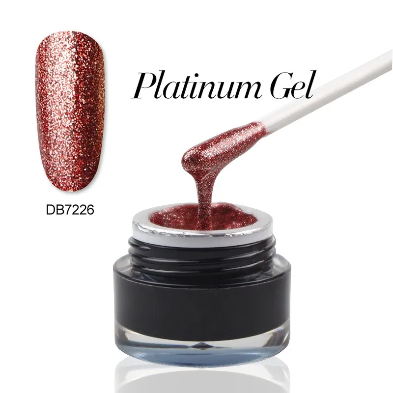 Основа и верхний слой гель лака для ногтей супервеликолепный Платиновый краска
