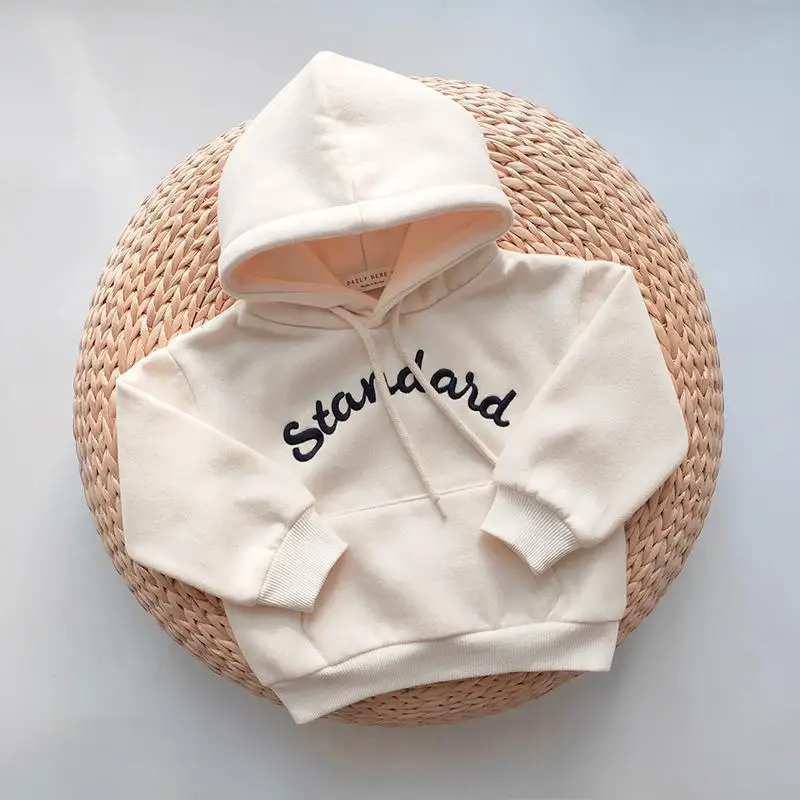 

Girls Plush Jackets Winter Hoodie Kids Clothing Boys Coats Infant Plus Velvet Sweater Girls Thick Warm Jacket Coats Clothes