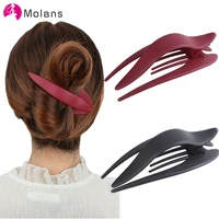 molans new simple matte duckbill hair claws solid color hair clips hair accessories for women colorful hairpin ponytail headwear