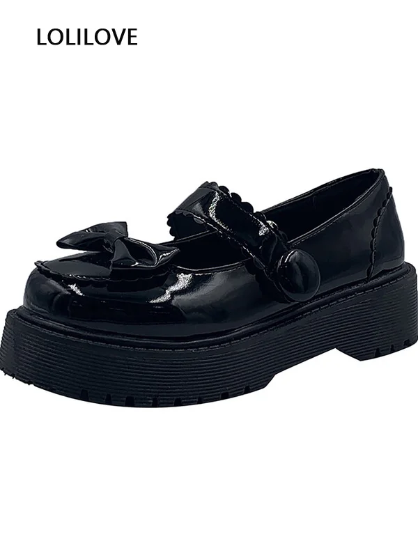 

Fashion Women PU Leather shoes lolita Korean shoes Gothic Japanese style cosplay School style High heels Mary Jane Shoes