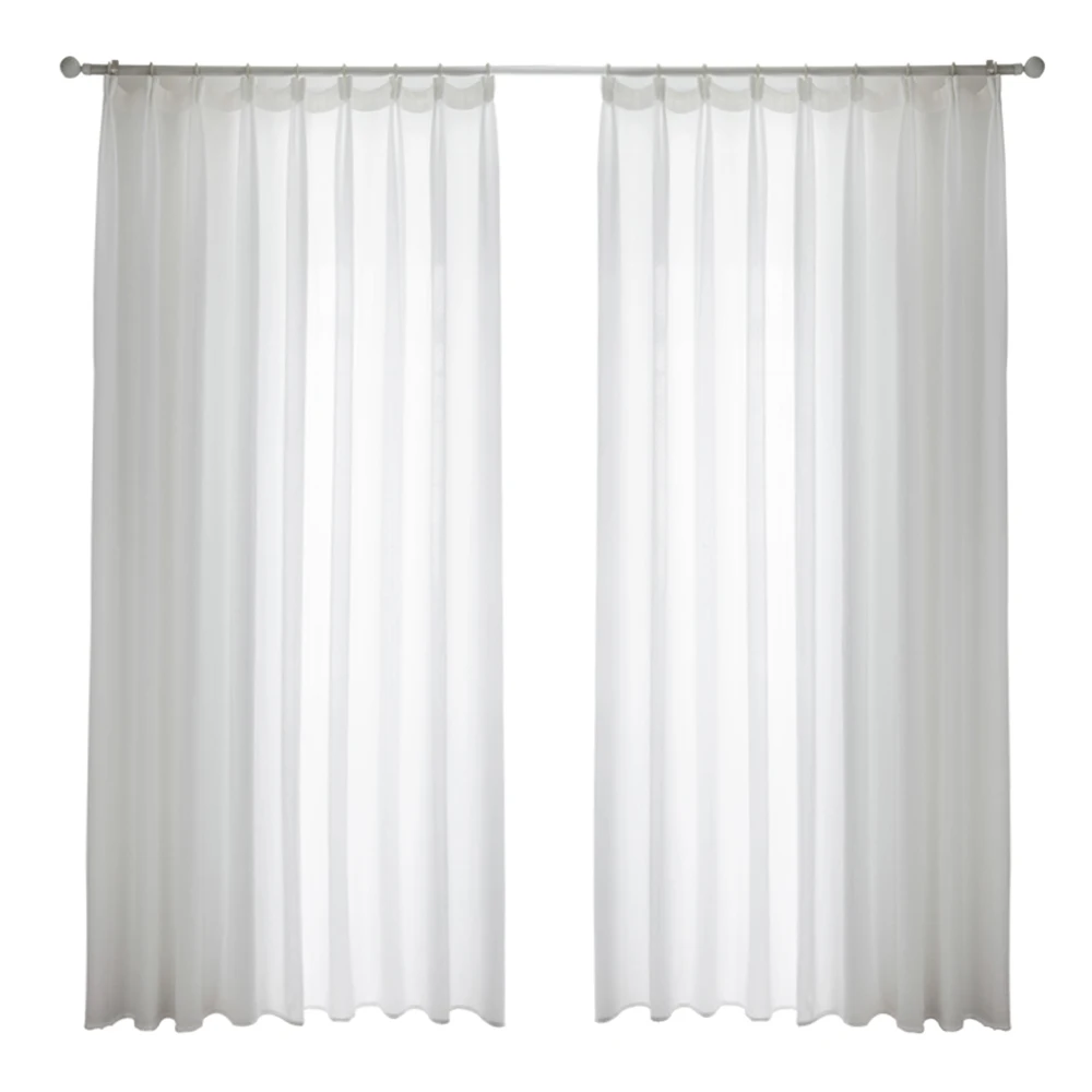 Современная Белая Тюль Seersucker толстая пряжа для спальни гостиной балкона