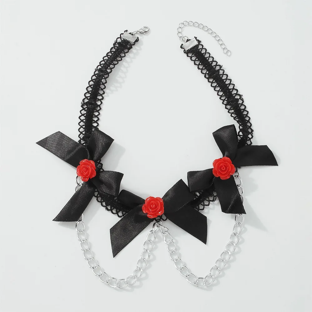 Новинка регулируемый кружевной чокер модные готические цепочки ошейник с