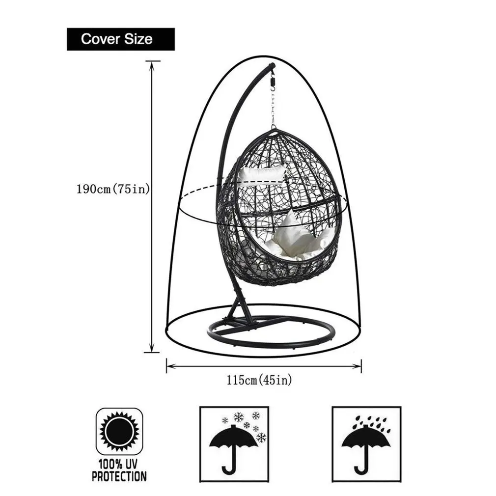 Водонепроницаемый чехол на кресло-яйцо с защитой от пыли молнии | Дом и сад