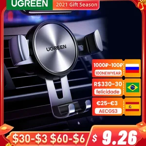 ugreen car phone holder for mobile smartphone support in car cell phone stand for iphone 13 auto vent mount gravity holder stand free global shipping
